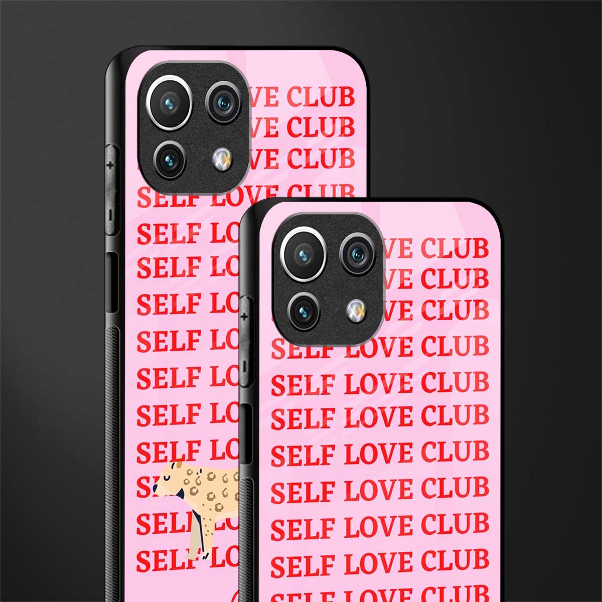 self love club glass case for mi 11 lite image-2