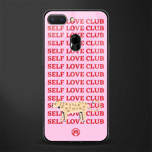 self love club glass case for oppo a5 image