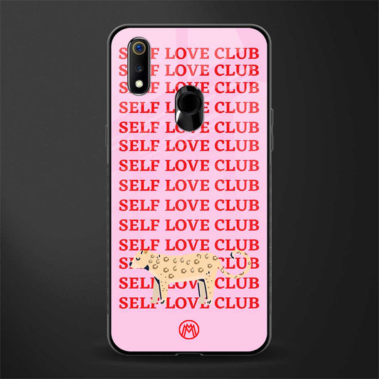 self love club glass case for realme 3i image