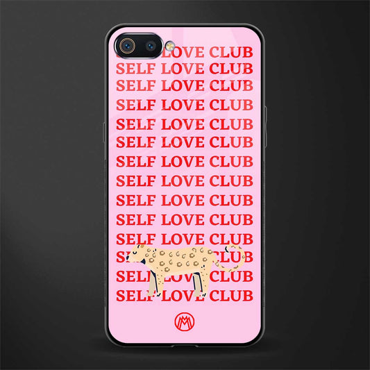 self love club glass case for oppo a1k image