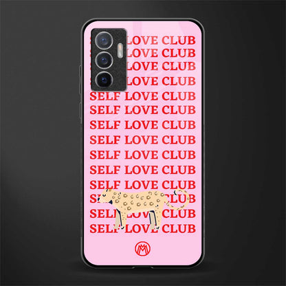 self love club glass case for vivo v23e image