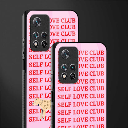 self love club glass case for poco m4 pro 5g image-2