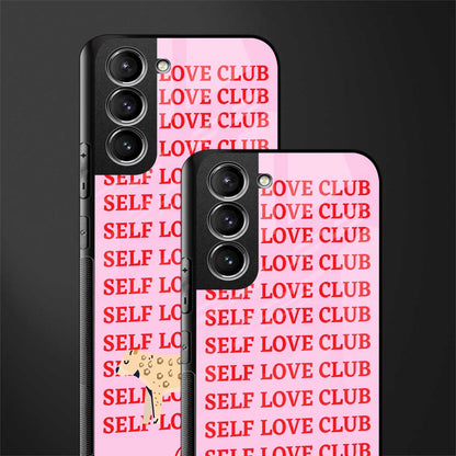 self love club glass case for samsung galaxy s22 5g image-2