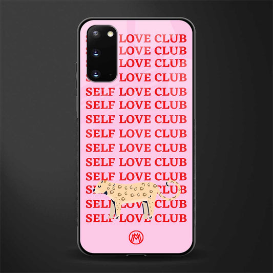 self love club glass case for samsung galaxy s20 image