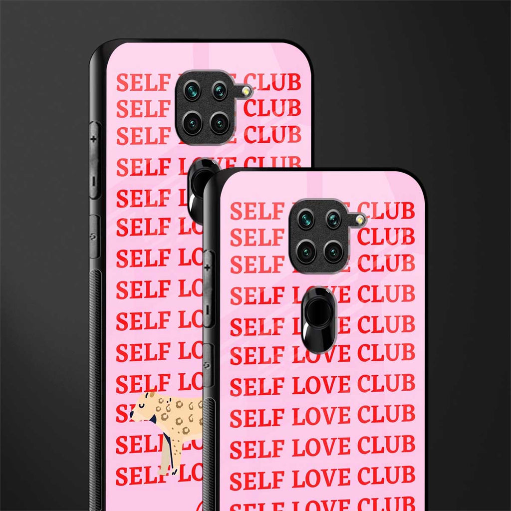 self love club glass case for redmi note 9 image-2