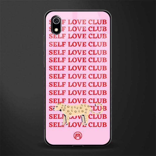 self love club glass case for redmi 7a image