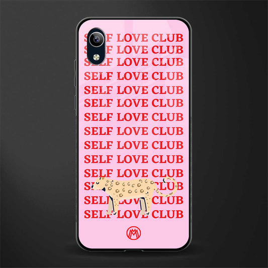 self love club glass case for vivo y90 image