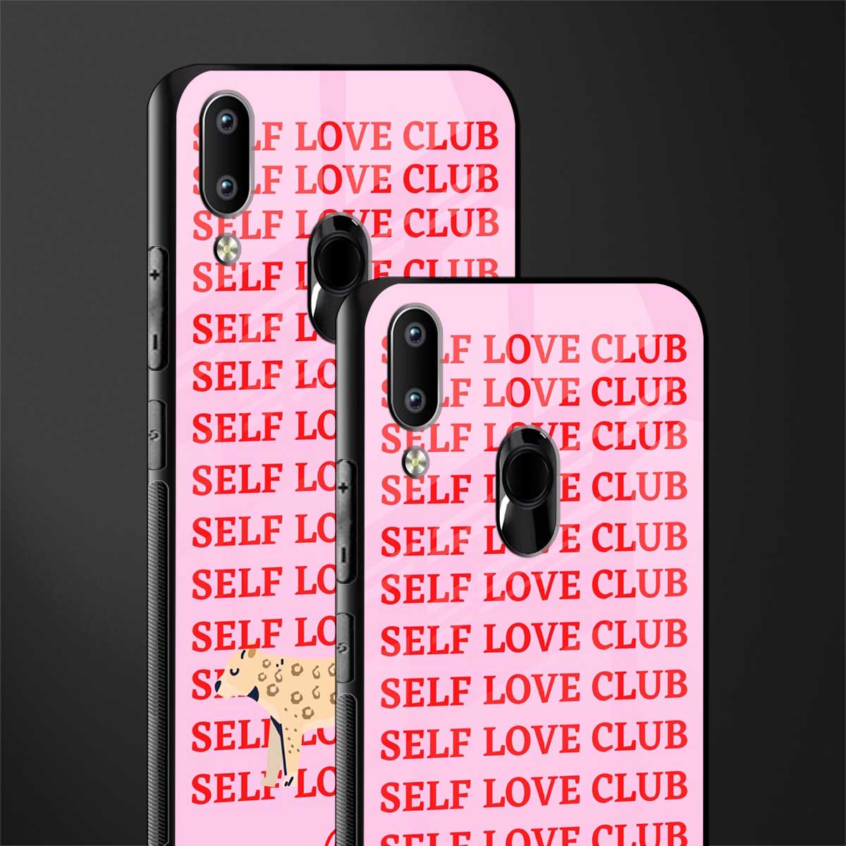 self love club glass case for vivo y91 image-2