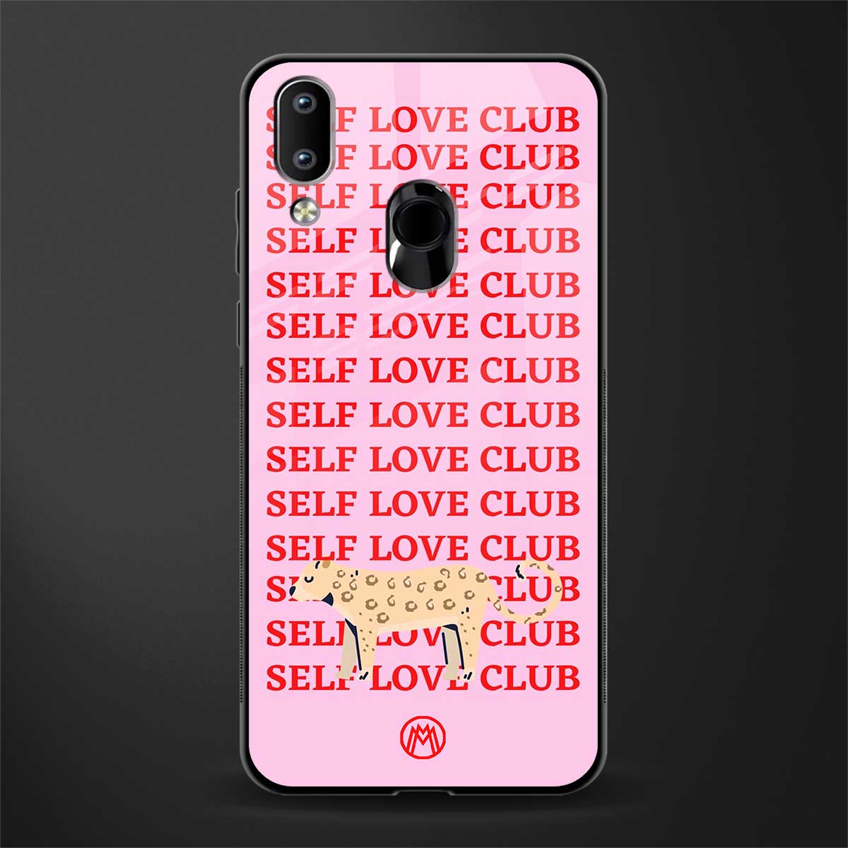 self love club glass case for vivo y95 image