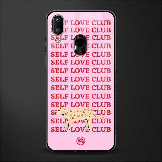 self love club glass case for vivo y93 image