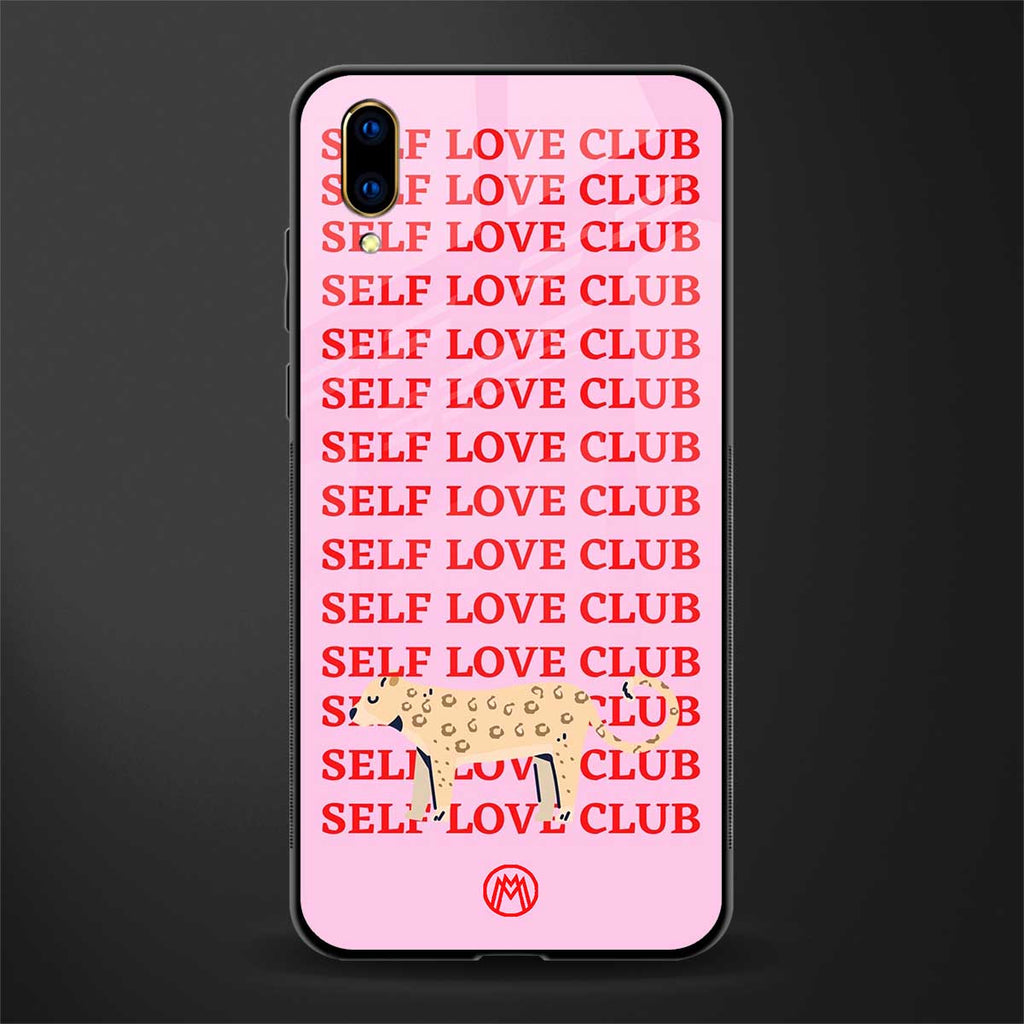 self love club glass case for vivo v11 pro image