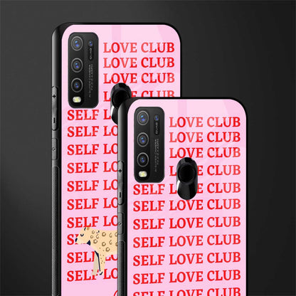 self love club glass case for vivo y30 image-2