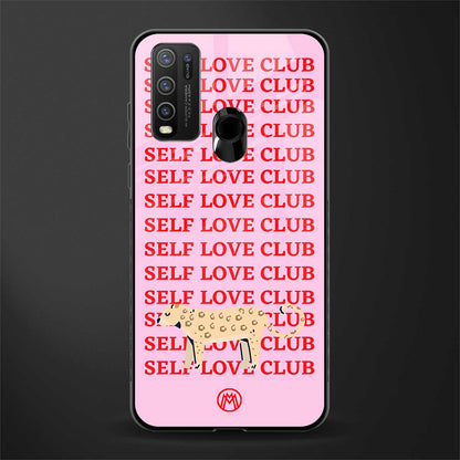 self love club glass case for vivo y30 image