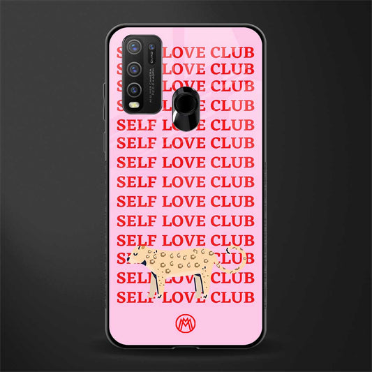 self love club glass case for vivo y50 image