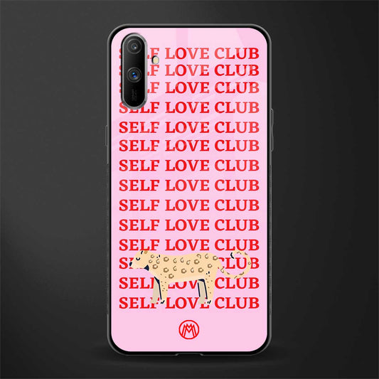 self love club glass case for realme c3 image