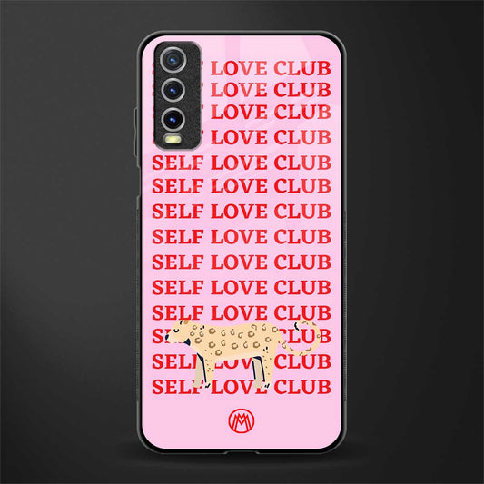 self love club glass case for vivo y20i vivo y20t image