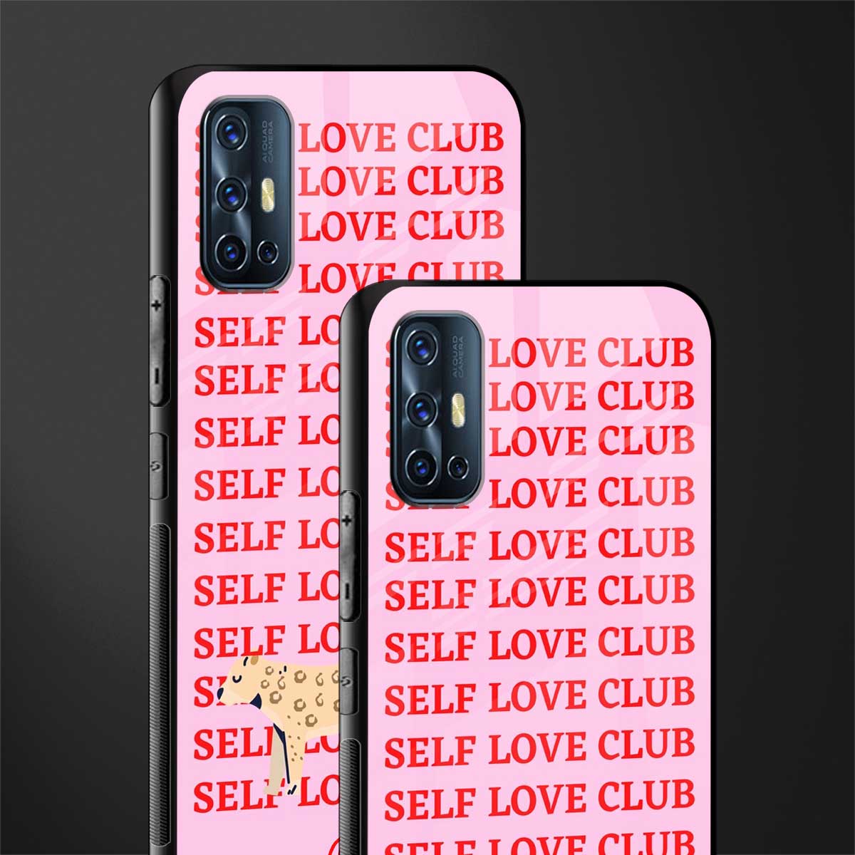 self love club glass case for vivo v17 image-2