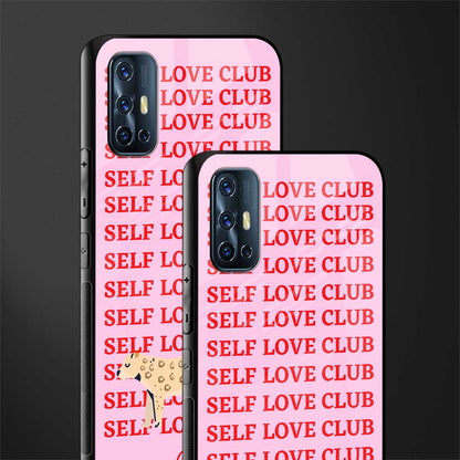 self love club glass case for vivo v17 image-2