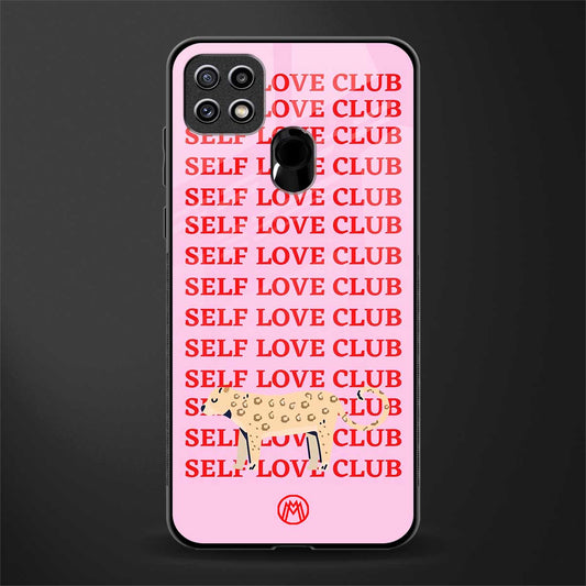 self love club glass case for oppo a15s image