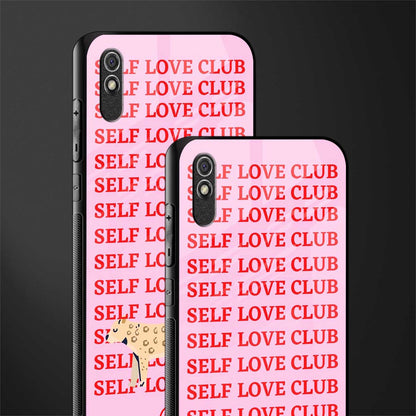 self love club glass case for redmi 9i image-2