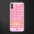 self love club glass case for redmi 9a image