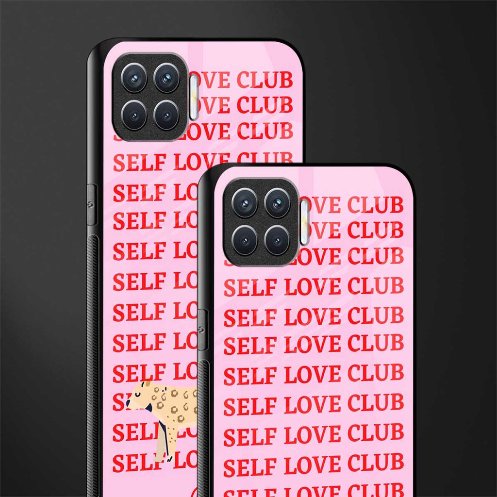 self love club glass case for oppo f17 image-2