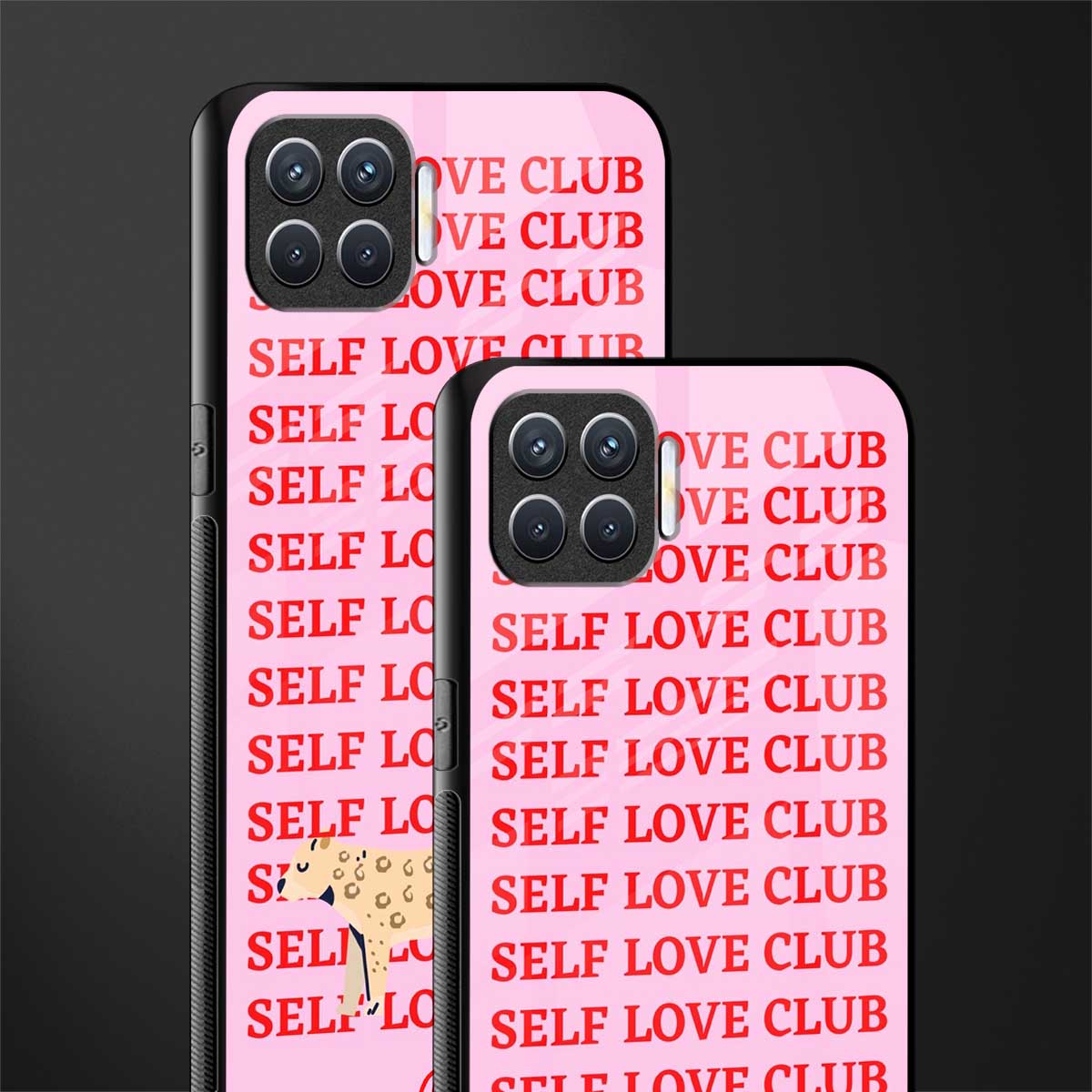 self love club glass case for oppo f17 image-2