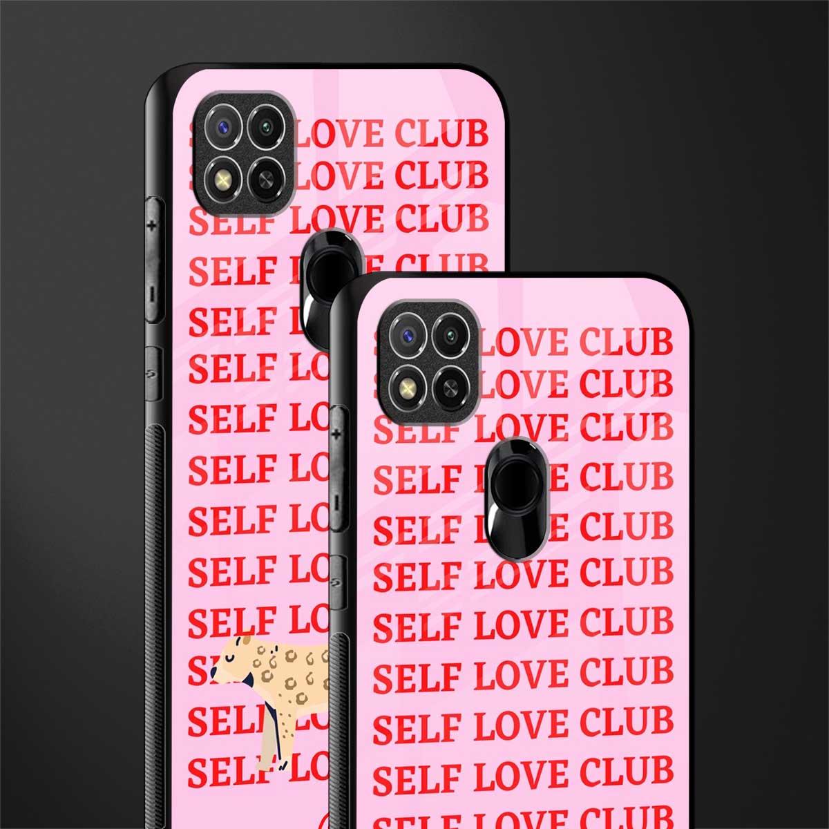 self love club glass case for redmi 9 image-2