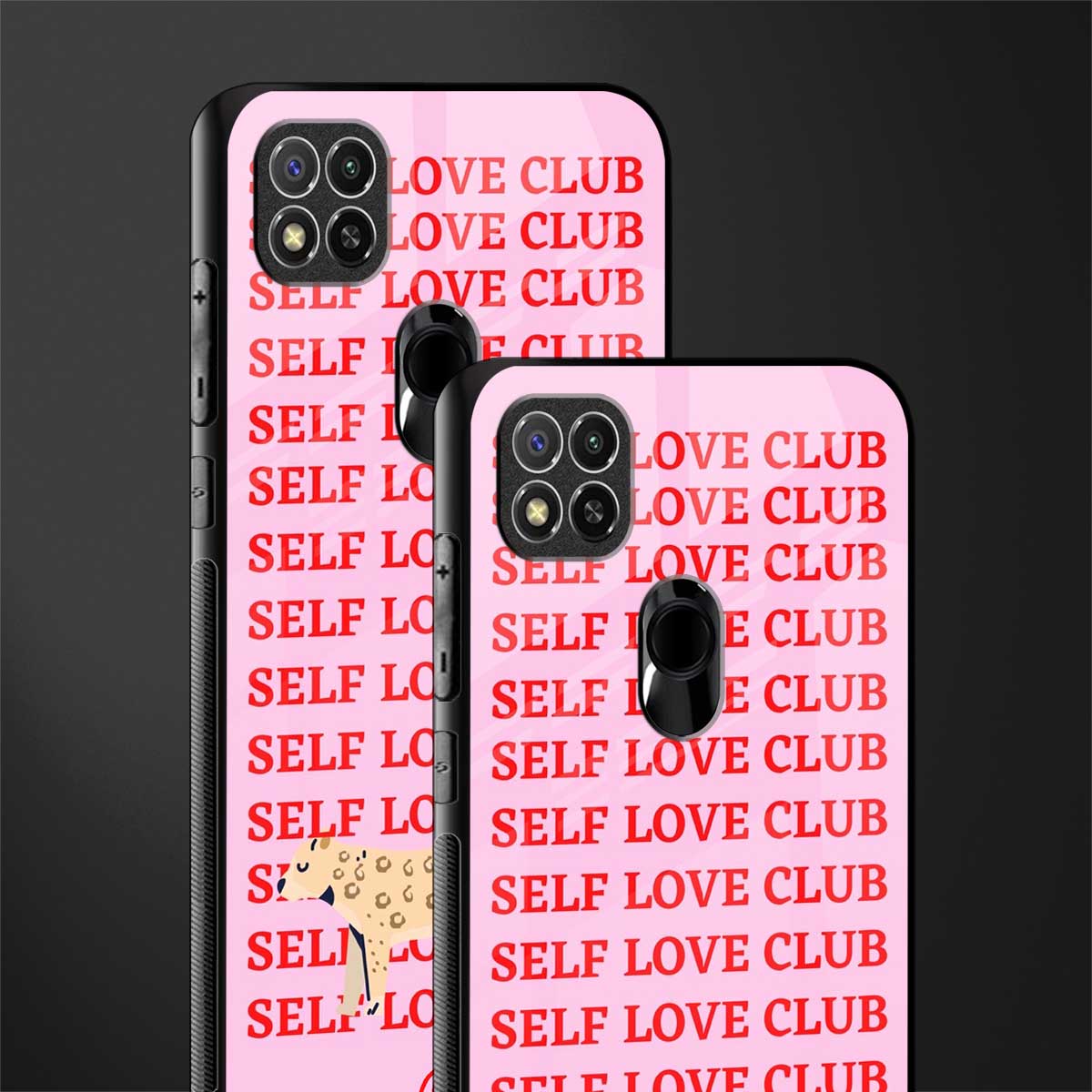 self love club glass case for redmi 9c image-2