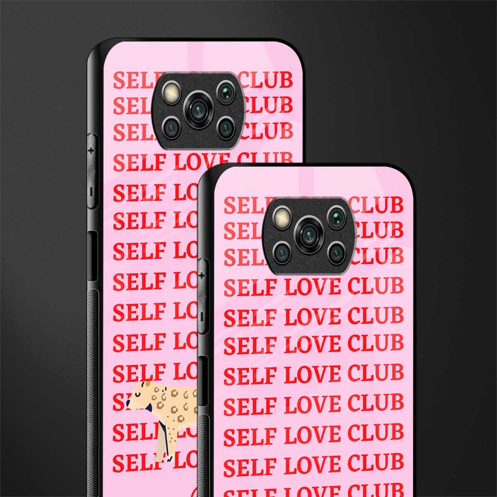 self love club glass case for poco x3 pro image-2