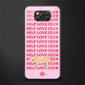self love club glass case for poco x3 pro image
