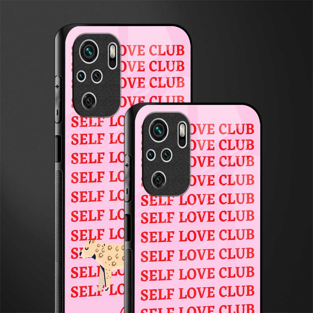 self love club glass case for redmi note 10 image-2