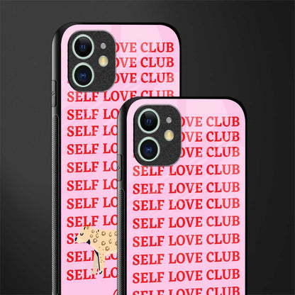 self love club glass case for iphone 12 mini image-2