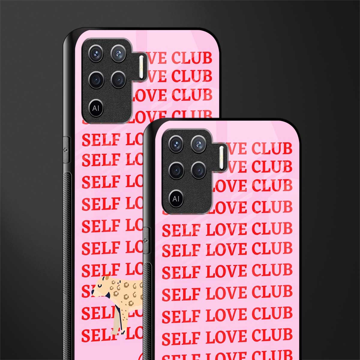 self love club glass case for oppo f19 pro image-2