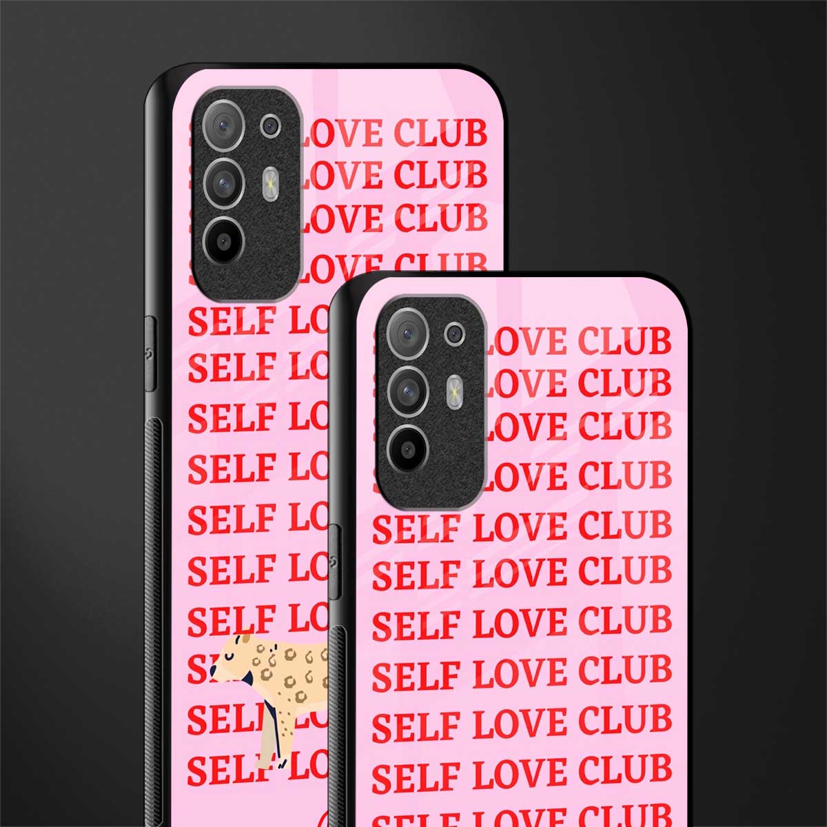 self love club glass case for oppo f19 pro plus image-2