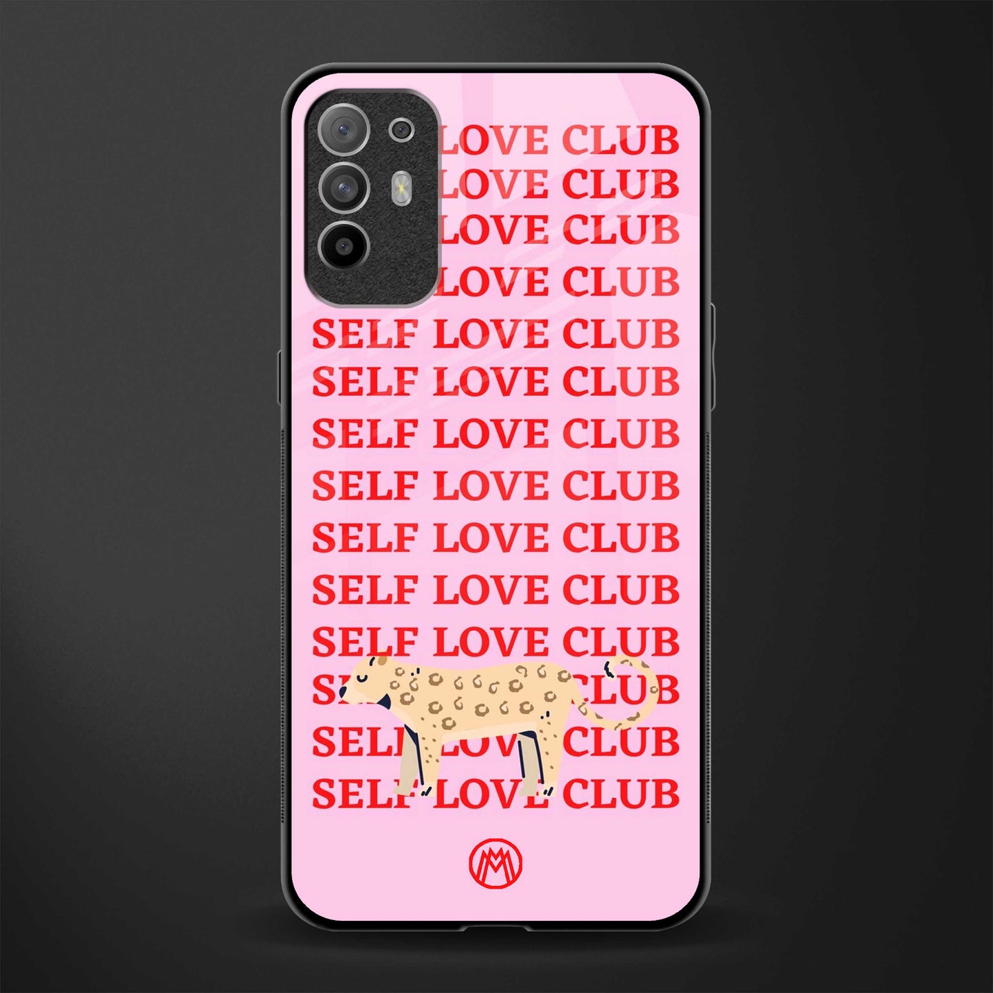 self love club glass case for oppo f19 pro plus image