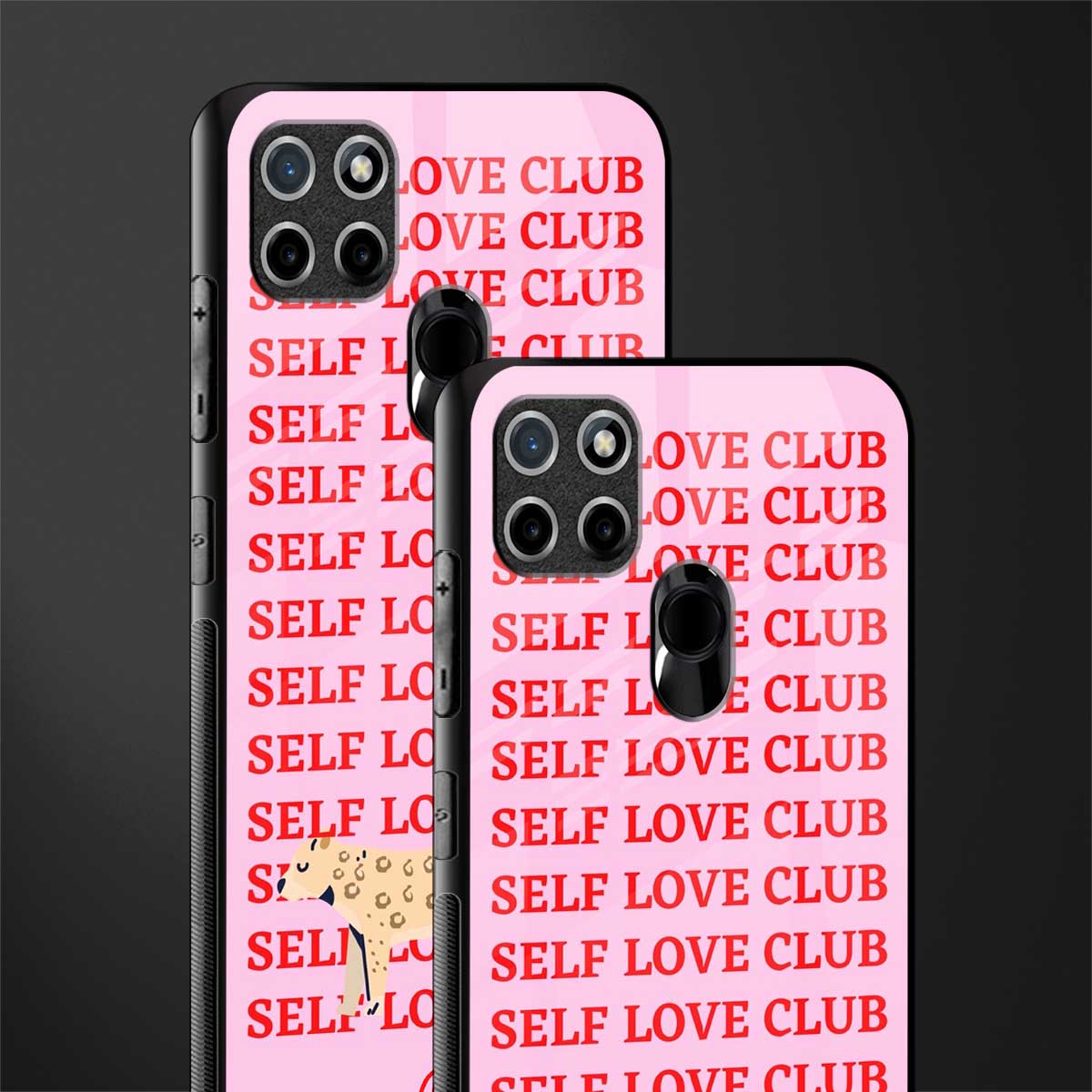self love club glass case for realme c21 image-2