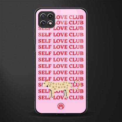 self love club glass case for samsung galaxy a22 5g image