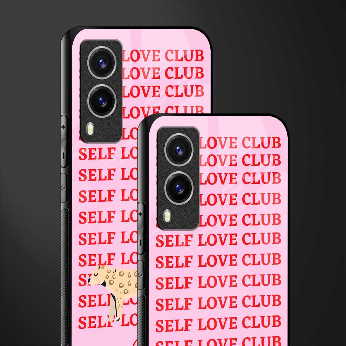 self love club glass case for vivo v21e 5g image-2