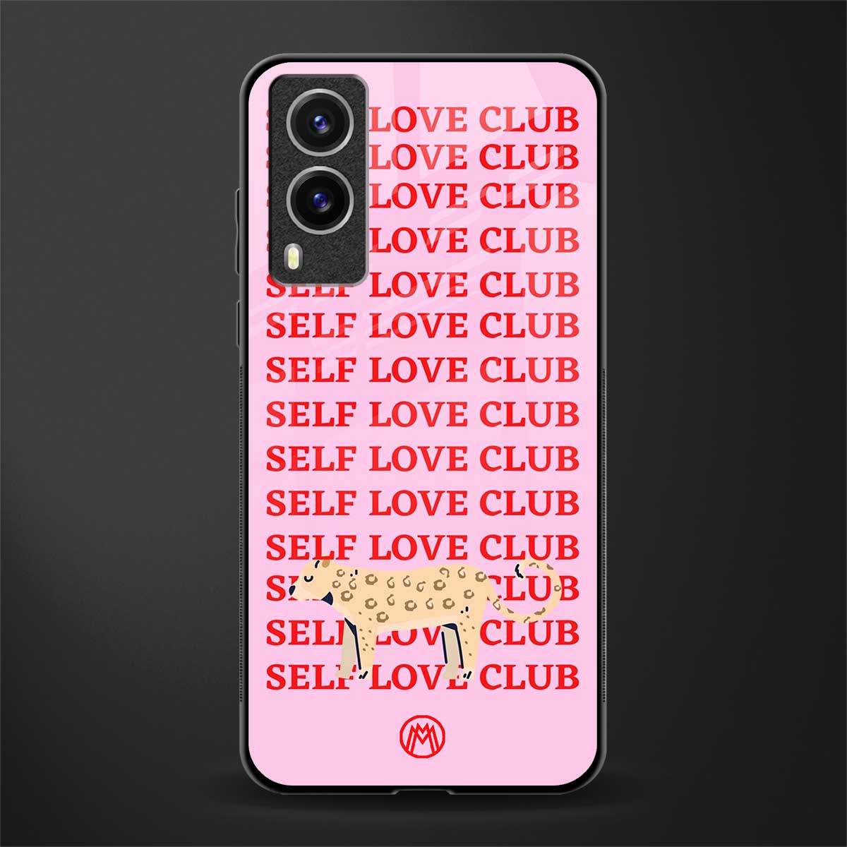 self love club glass case for vivo v21e 5g image