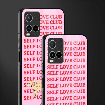self love club glass case for vivo y21 image-2