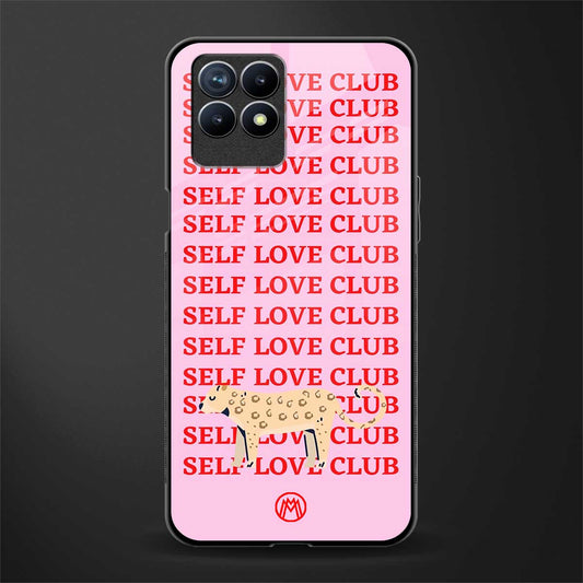 self love club glass case for realme 8i image