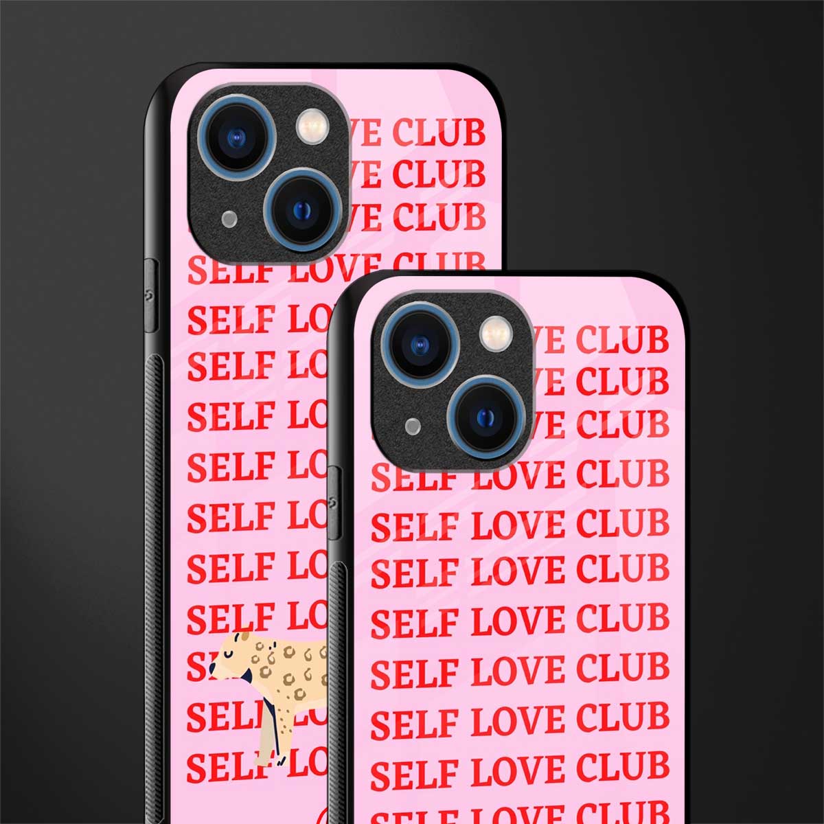 self love club glass case for iphone 13 mini image-2