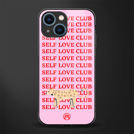 self love club glass case for iphone 13 mini image