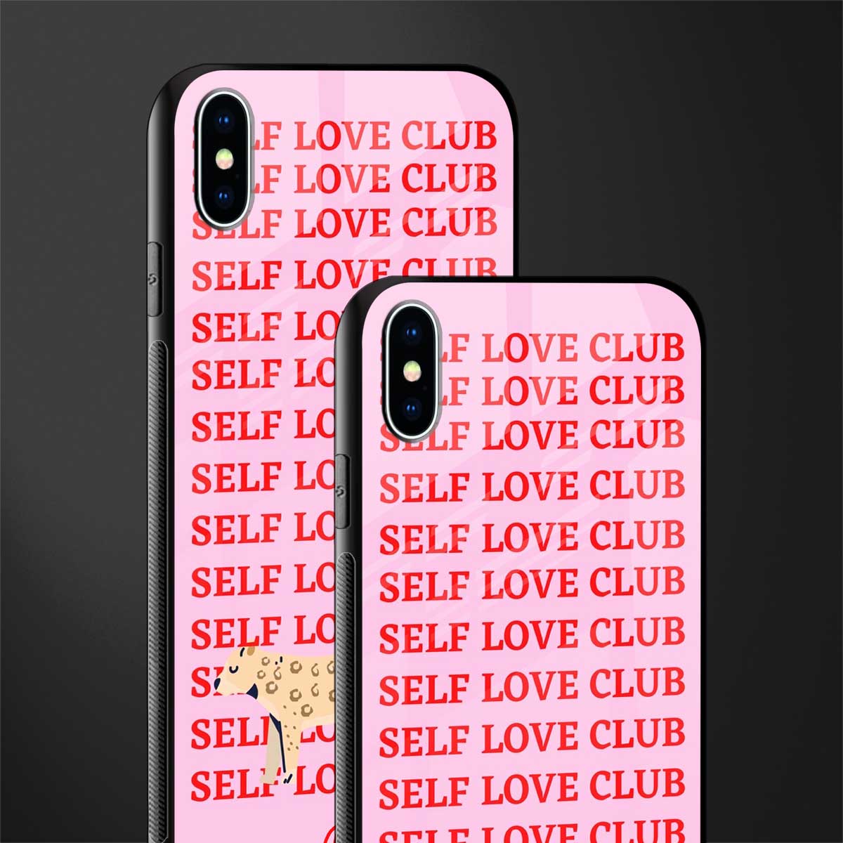 self love club glass case for iphone xs max image-2