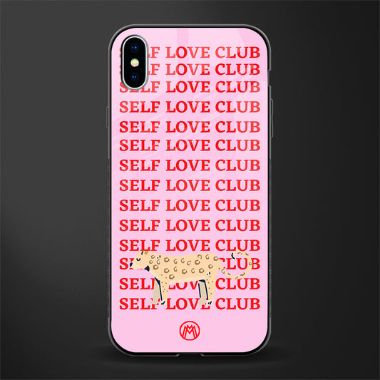 self love club glass case for iphone xs max image