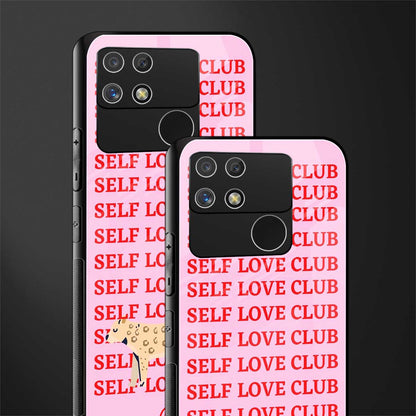self love club back phone cover | glass case for realme narzo 50a