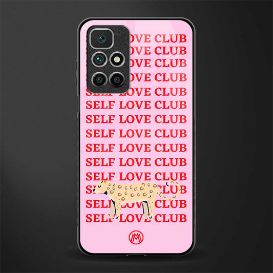 self love club glass case for redmi 10 prime image