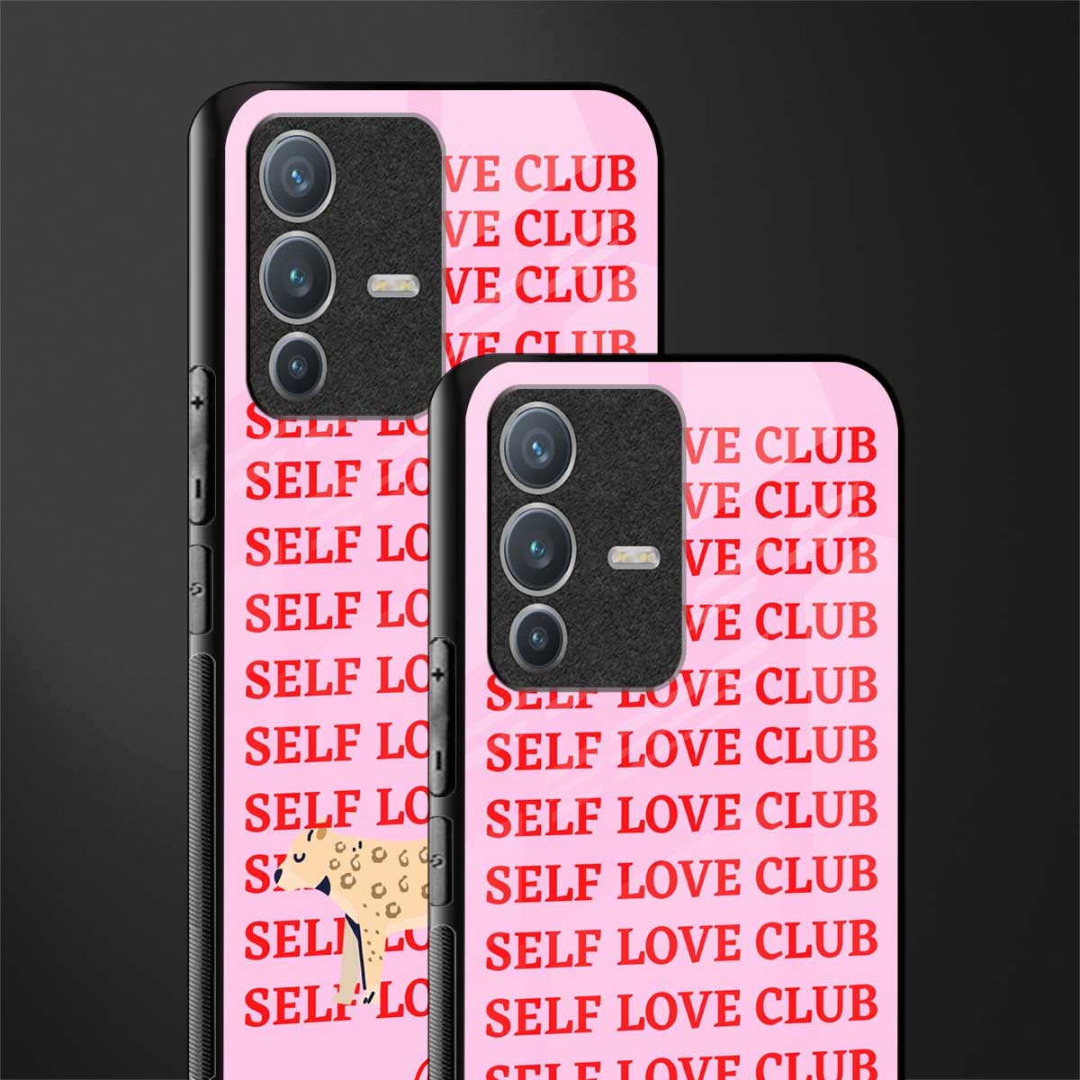 self love club glass case for vivo v23 pro 5g image-2