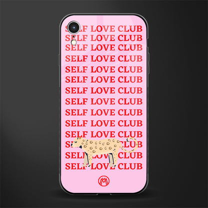 self love club glass case for iphone xr image